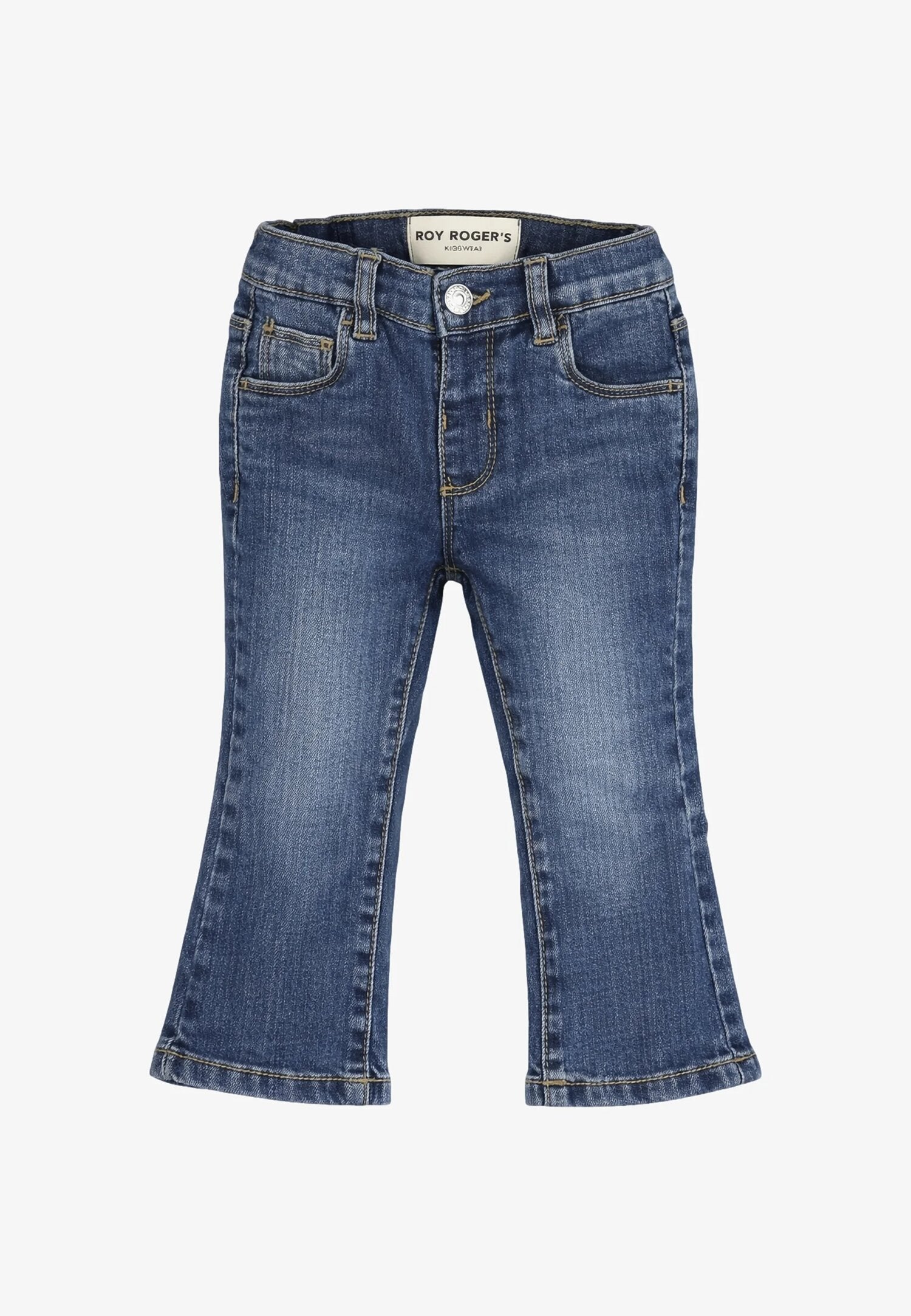 Roy Roger's Jeans a Zampetta Neonata Tasche Laterali Quotidiano In Denim RG19