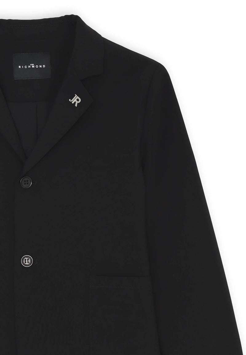 Richmond Kids Black Elegant Single Breasted Slim Fit Jacket - BLACK | CammarataMode