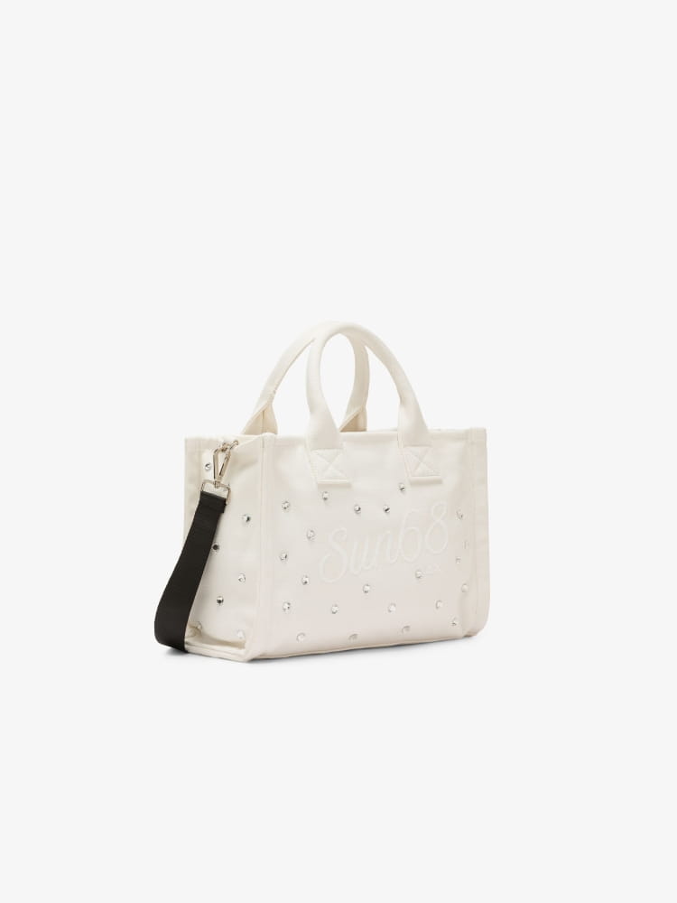 Sun68 borsa bianca donna logo sul davanti