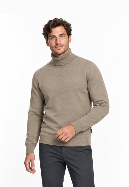 John Richmond LUPETTO BEIGE SAGOMATO CON LOGO RICAMATO Uomo UMA26168LU.BEIGE_