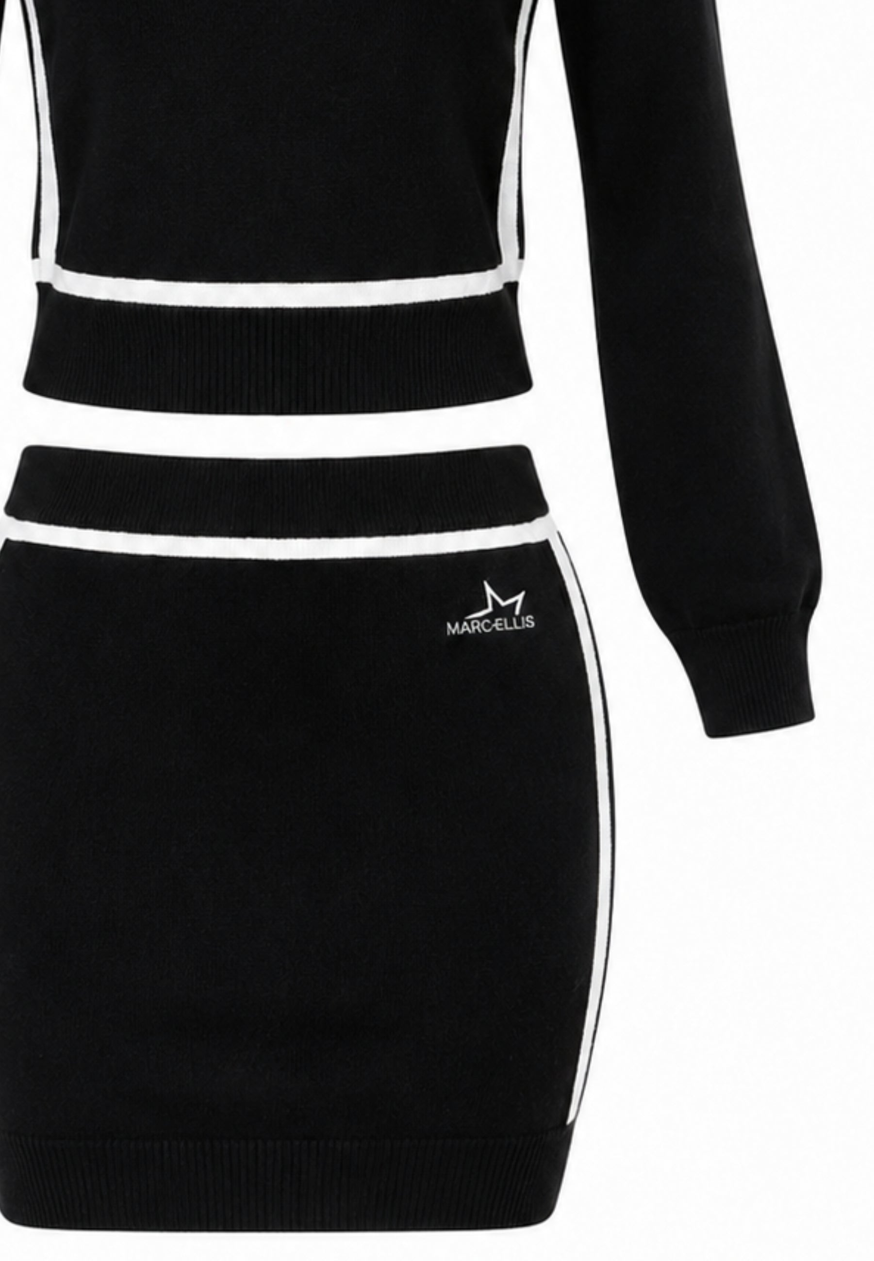 MARC ELLIS COMPLETO NERO E BIANCO CON MAGLIA A MANICA LUNGA E GONNA SLIM Bambine e ragazze JMJSW03558.NE_