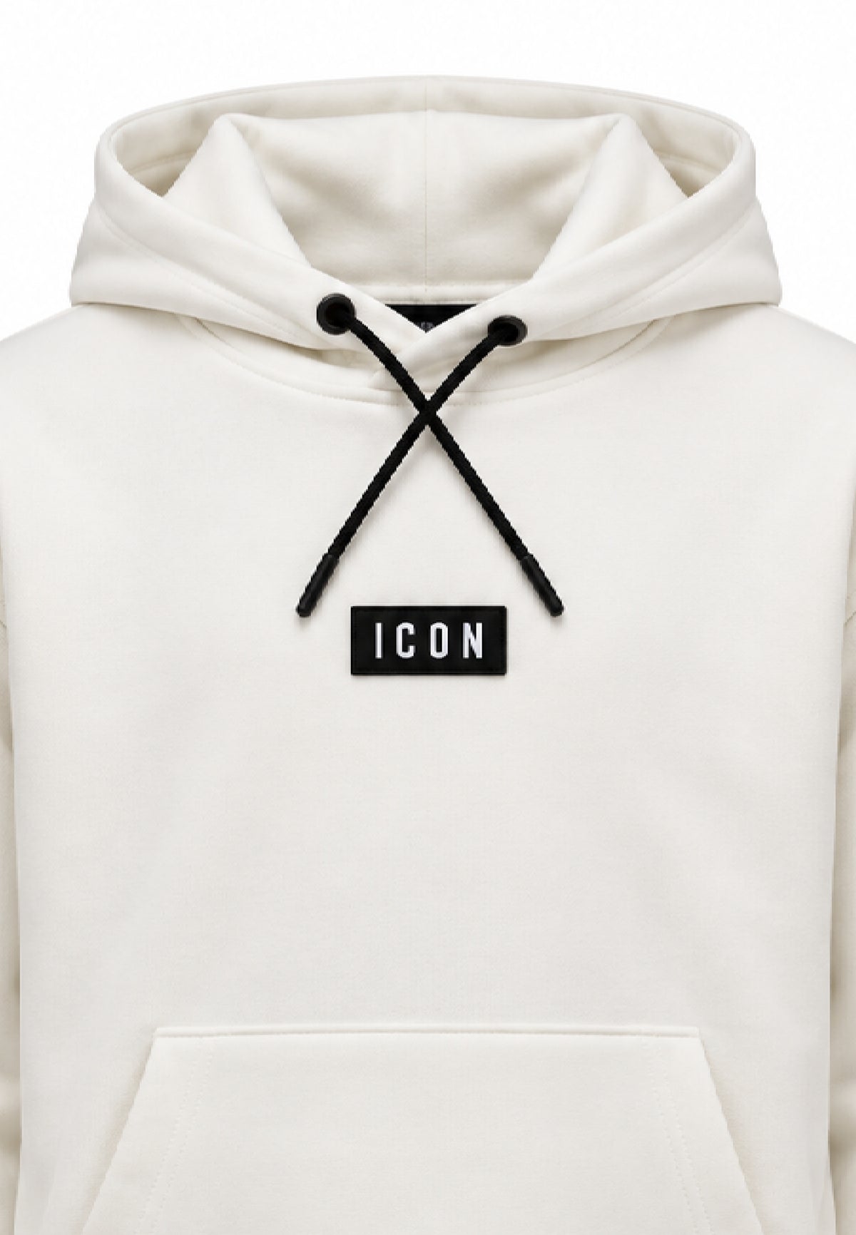 ICON FELPA panna con cappuccio mini logo centrale e tasca canguro Bambini e ragazzi ibsw001453.panna_