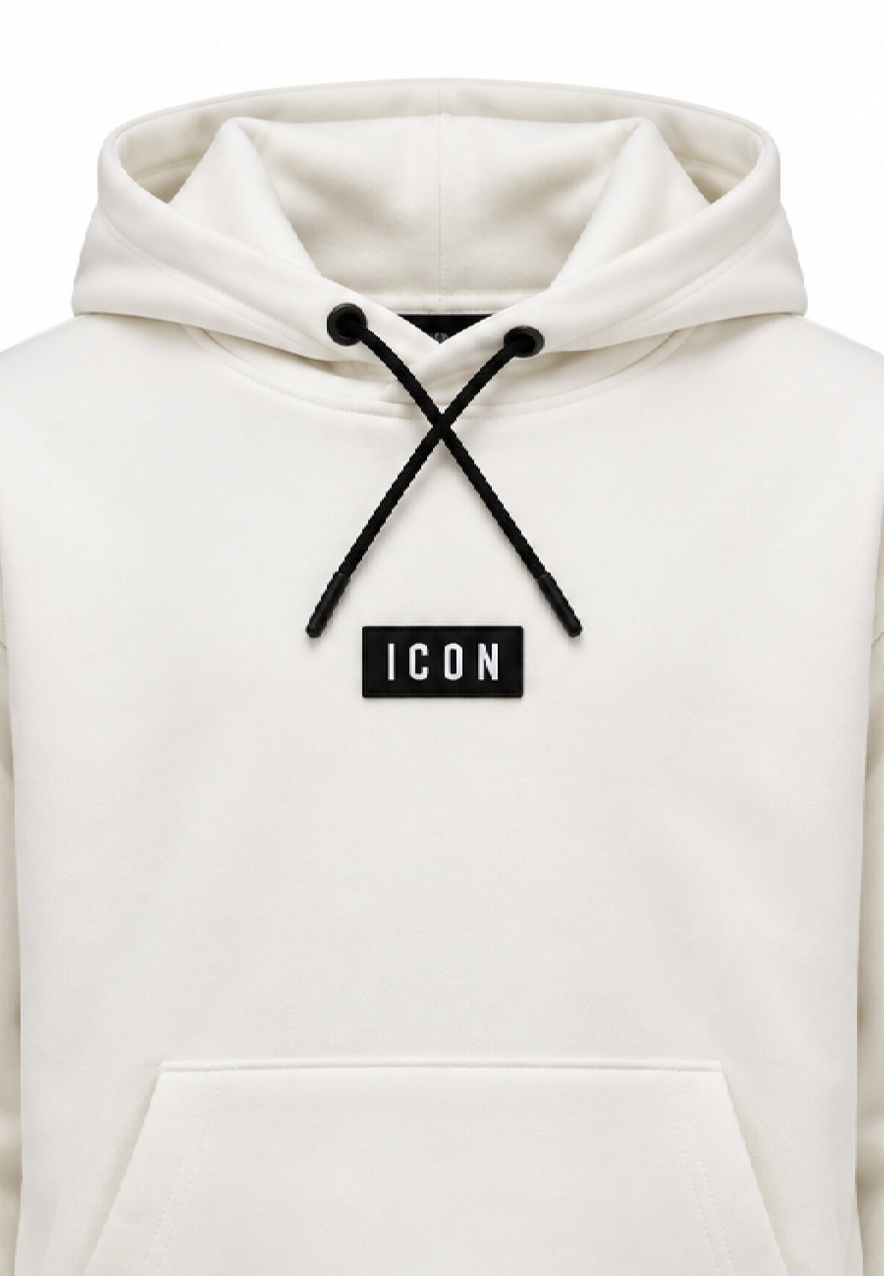 ICON FELPA panna con cappuccio mini logo centrale e tasca canguro Bambini e ragazzi ibsw001453.panna_