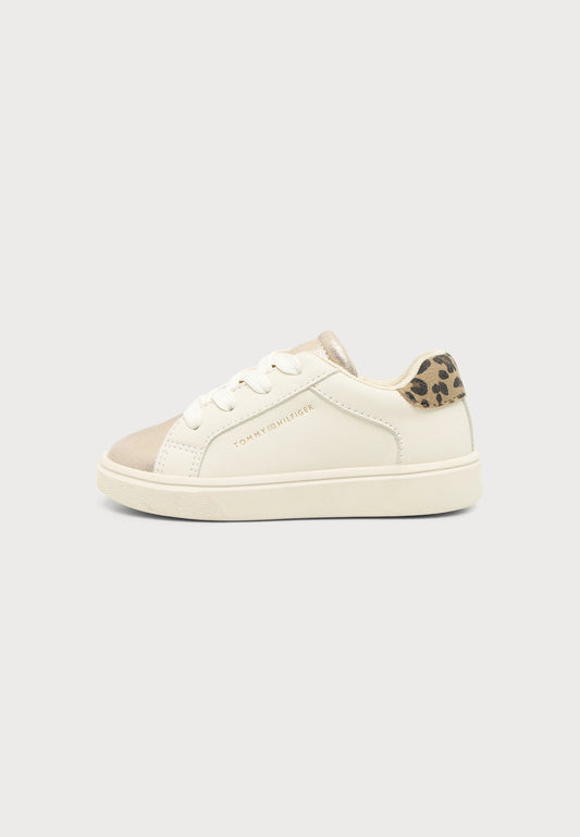 TOMMY HILFIGER SCARPA BIANCA CON LACCI E DETTAGLIO MACULATO Bambine e ragazze D-T1A9-35064-0826Y628.BIA_
