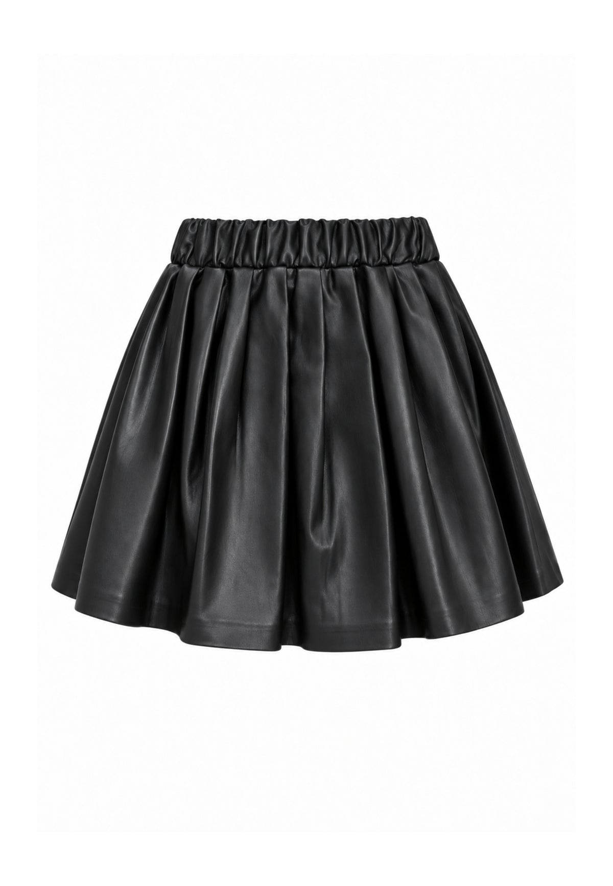 Gabriella Gucci GONNA NERA A PIEGHE IN ECOPELLE Bambine e ragazze GK416.NE_