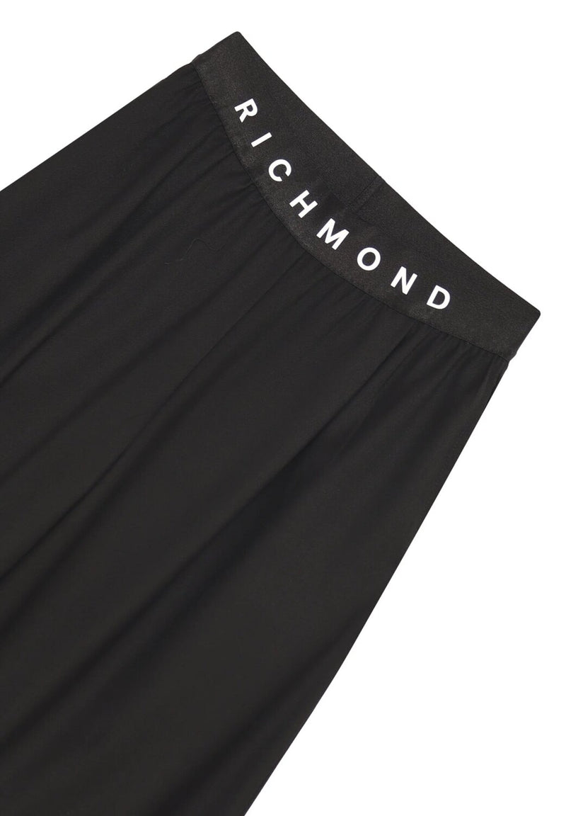 John Richmond pantaloni bambina neri 2-16 anni ampi logo elastico - NERO | CammarataMode