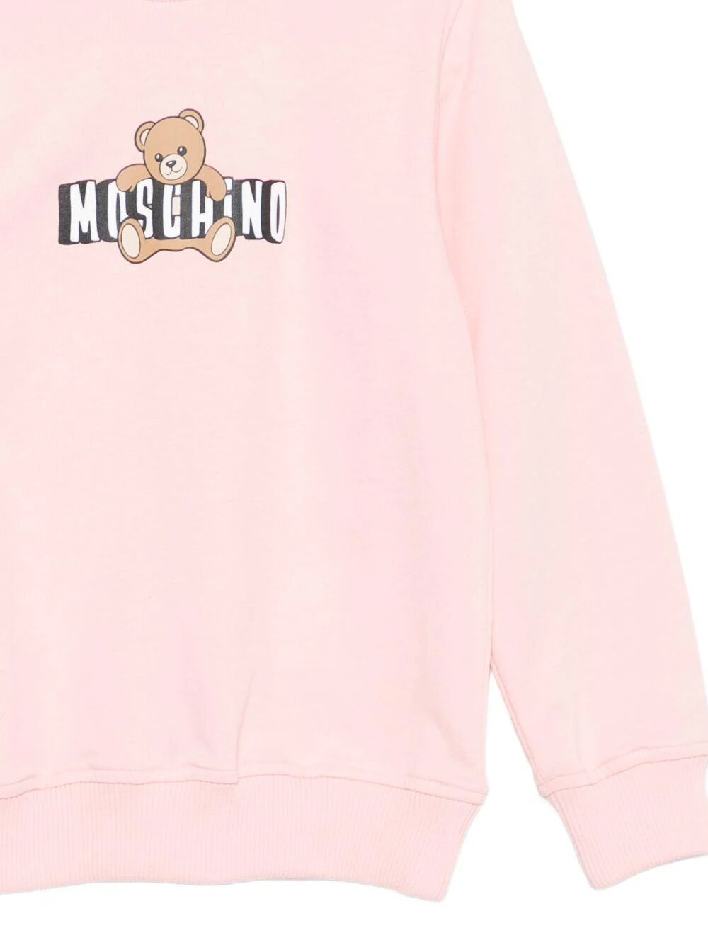 Moschino Felpa Rosa Bambina Girocollo Primaverile In Cotone 15521604796799_