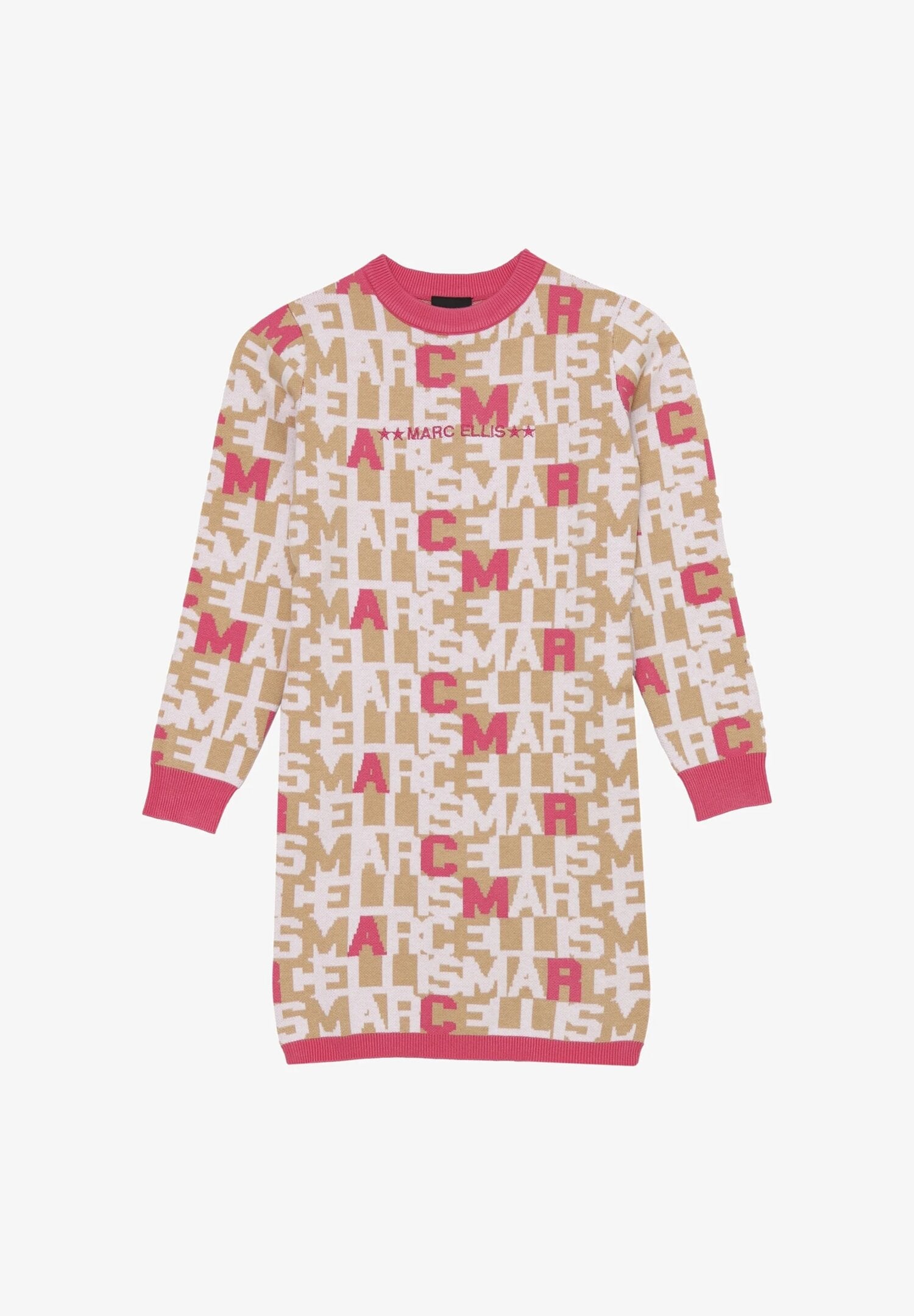 Marc Ellis Abito Rosa Bambina In Viscosa Girocollo Invernale AI25