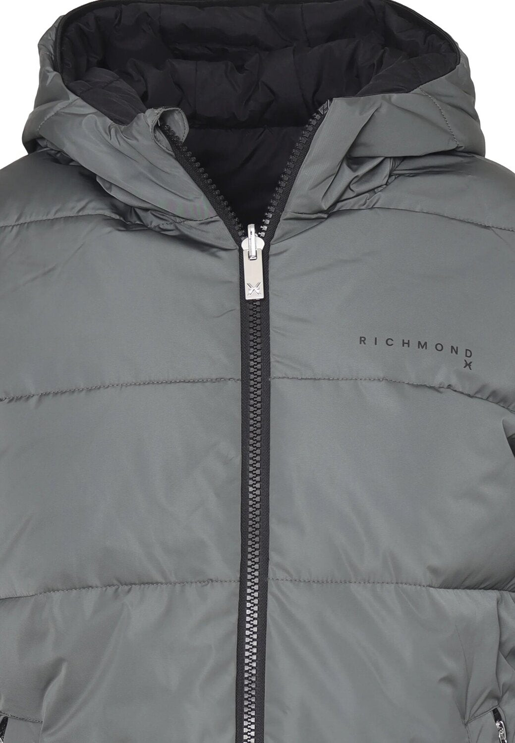 John Richmond Cappotto Reversibile Uomo Verde Militare/Nero – Piumino Invernale