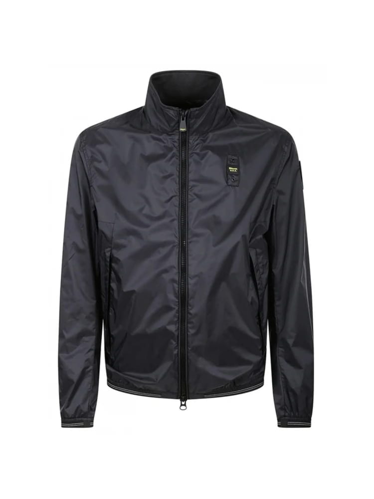 Blauer giubbotto nero ragazzo con logo