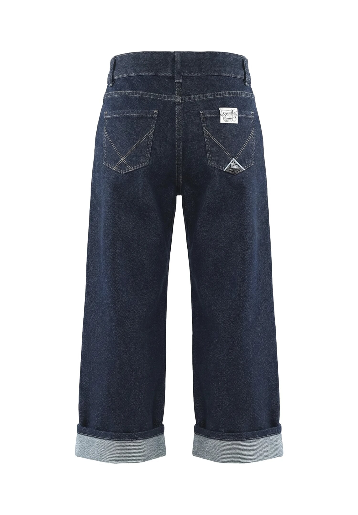 Roy Roger's Jeans Blu Scuro Larghi Con Cintura Bambina RG154_