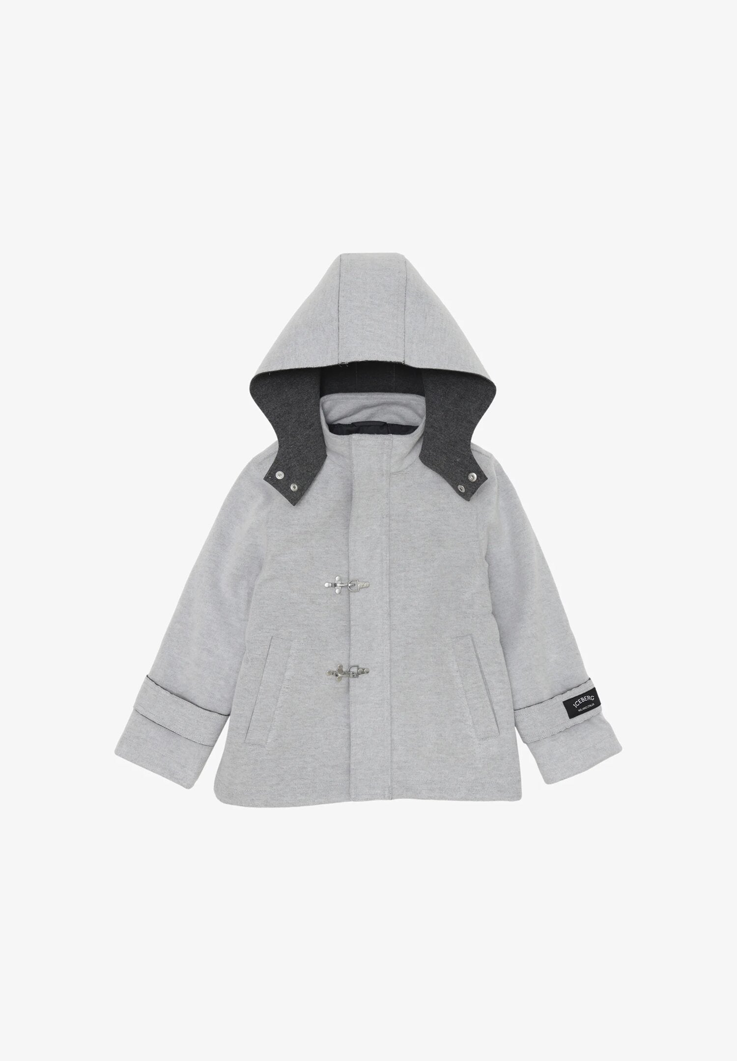 Iceberg Giubbotto Grigio Bambino In Viscosa Con Cappuccio | Stile Elegante AI25 | CammarataMode