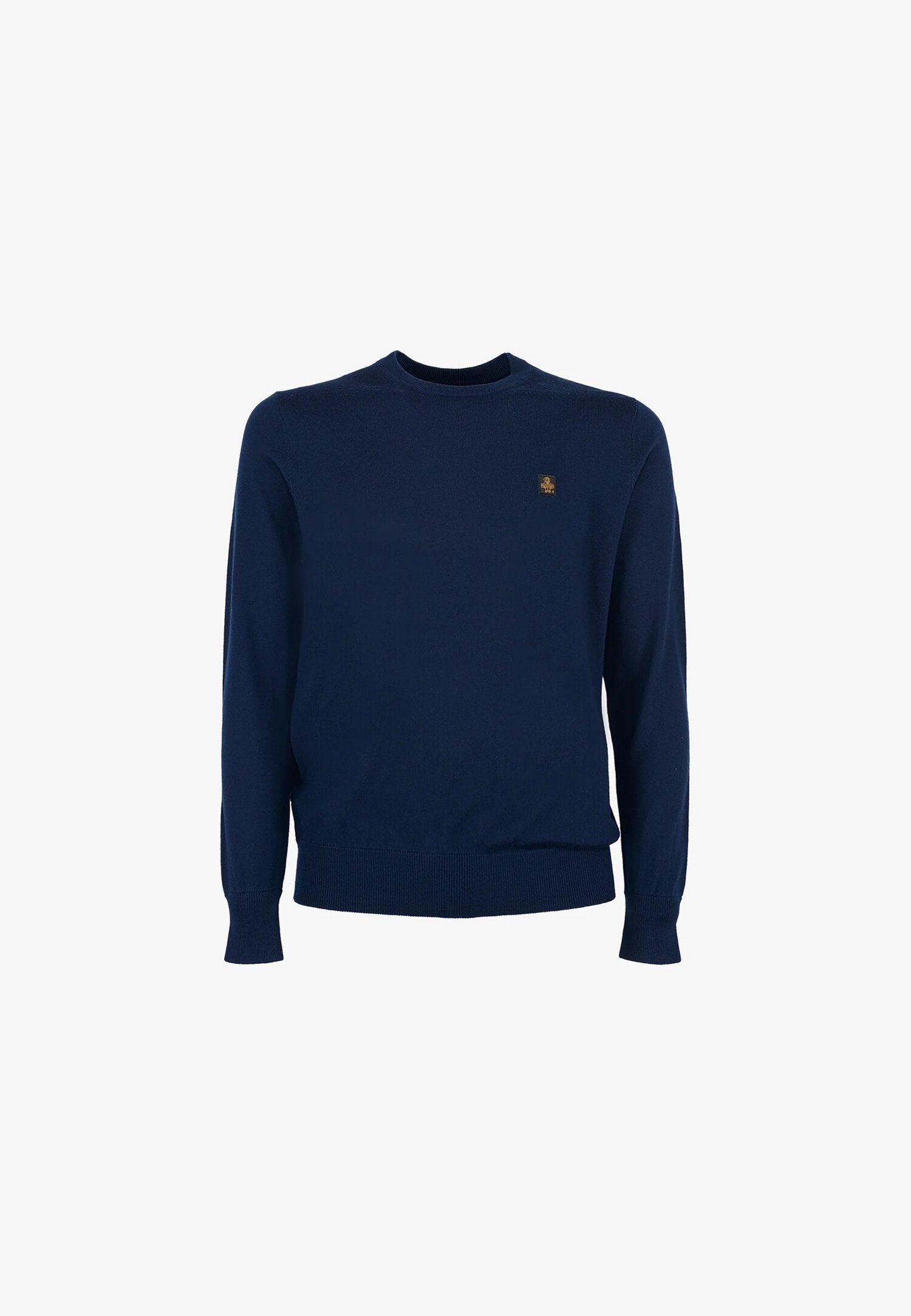 Refrigiwear Maglione Blu Uomo In Lana Girocollo Quotidiano AI25