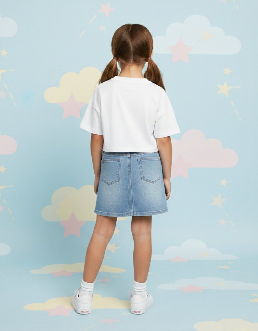 Moschino Rshirt Bianca Bambina Girocollo Estivo In Cotone 15523135357311_