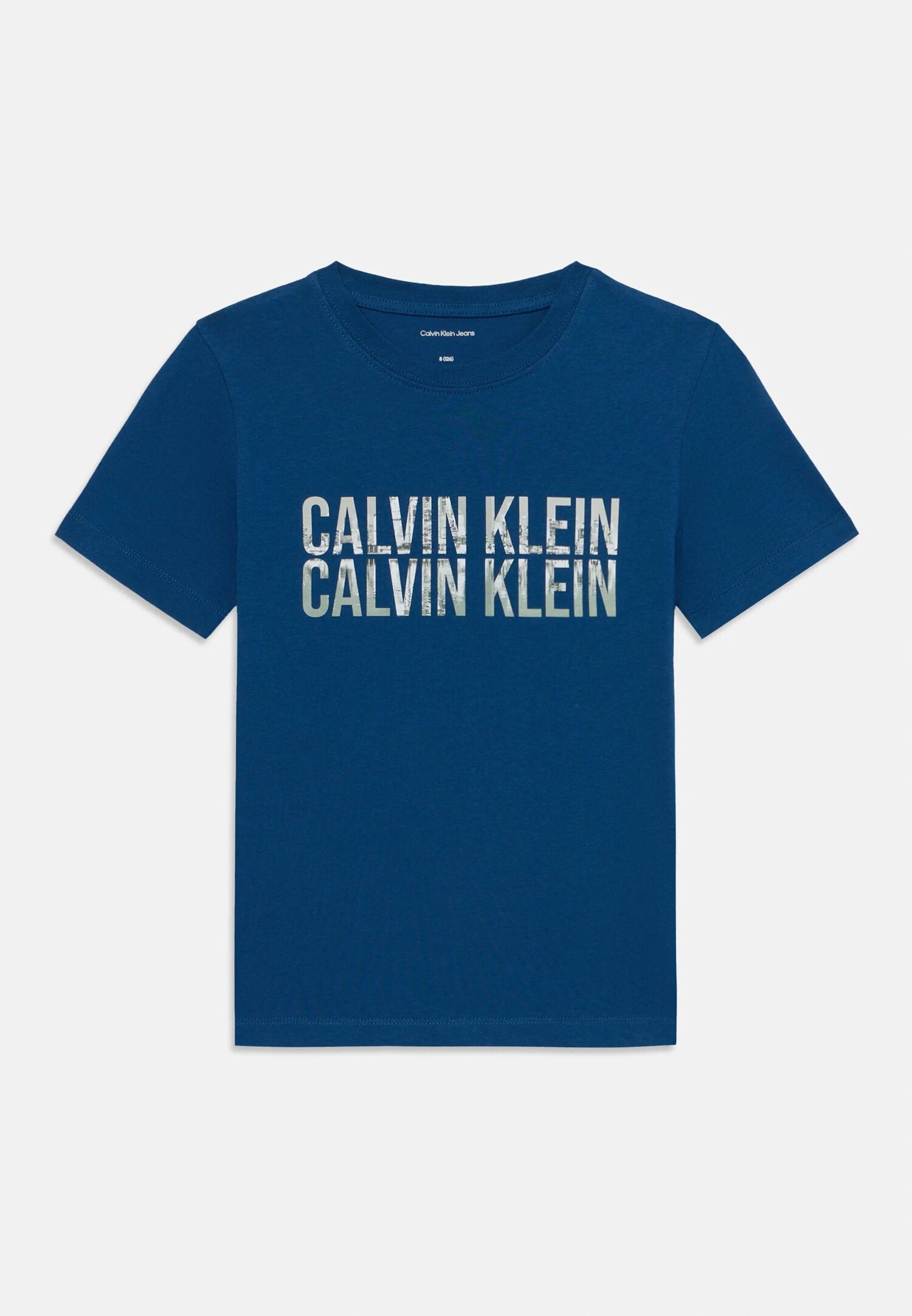 Calvin Klein T-Shirt blu Bambino In Cotone Girocollo Sportivo AI25
