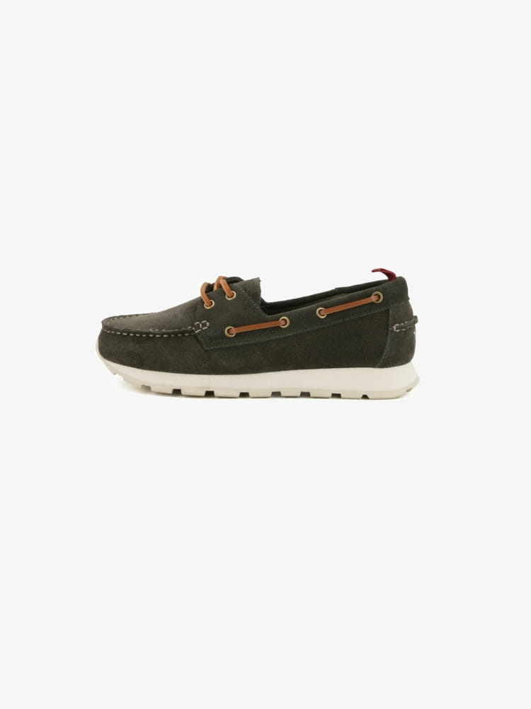 Sun68 scarpe verde militare uomo mocassino mini logo