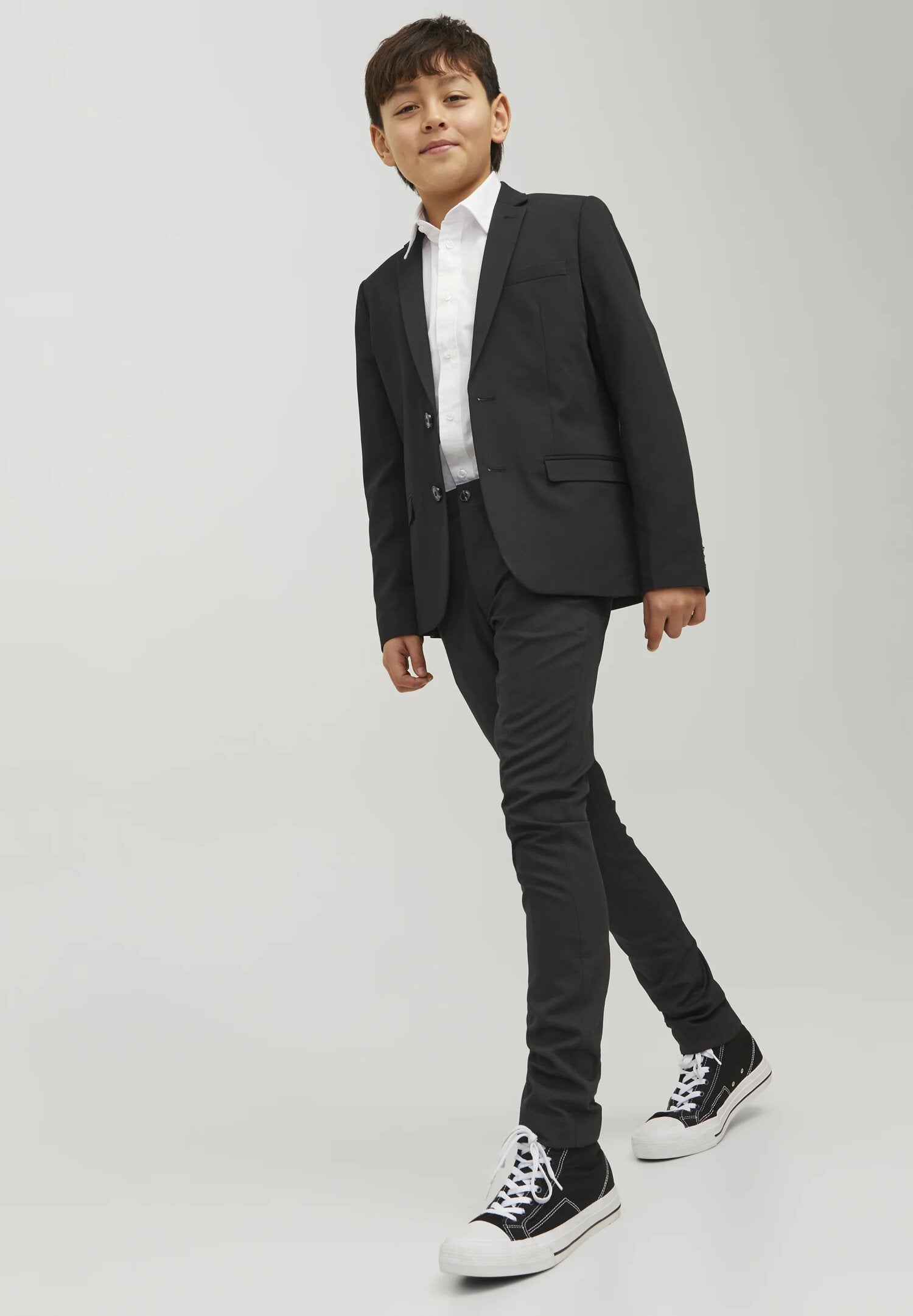 Jack & Jones Junior pantaloni eleganti bambino e ragazzo neri slim fit