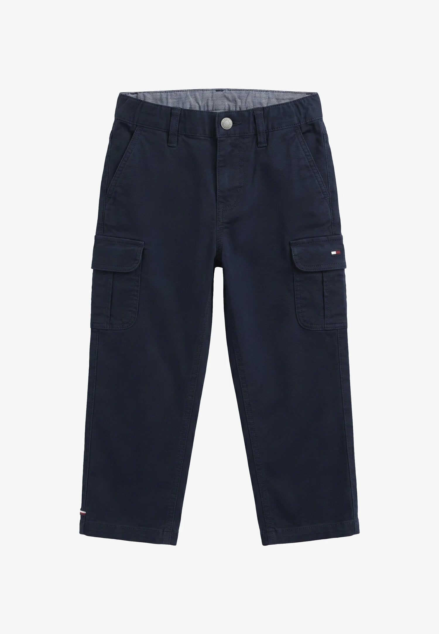 Tommy Hilfiger Pantaloni Cargo Blu Neonato Chiusura Lacci Quotidiano In Ecope
