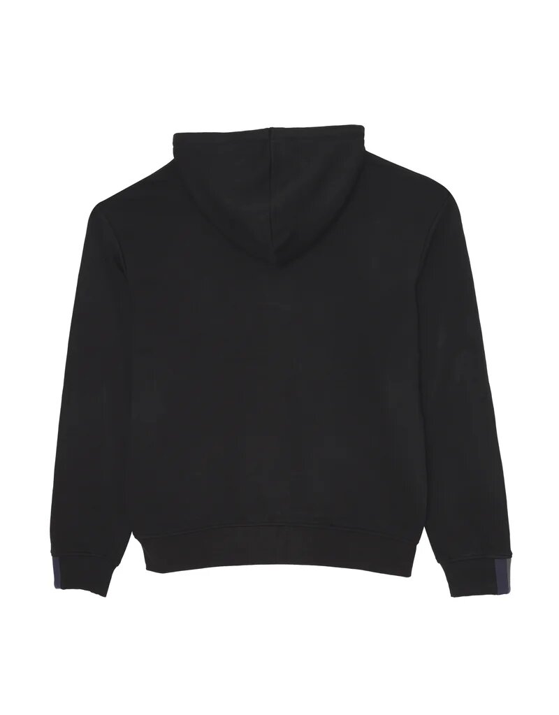 John Richmond felpa uomo berry con cappuccio in cotone logo ricamato - NERO | CammarataMode