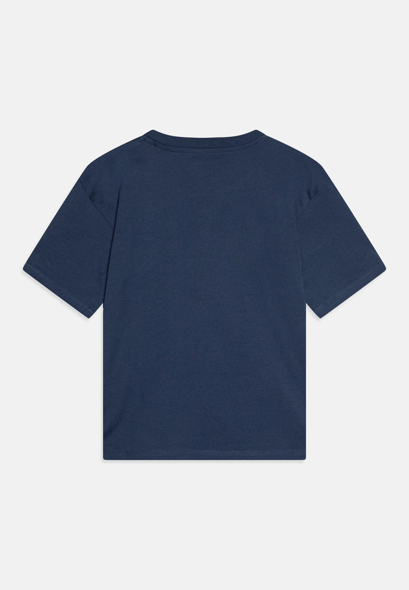 Calvin Klein blue t-shirt child boy kids junior modern logo cotton - BLUE | CammarataMode