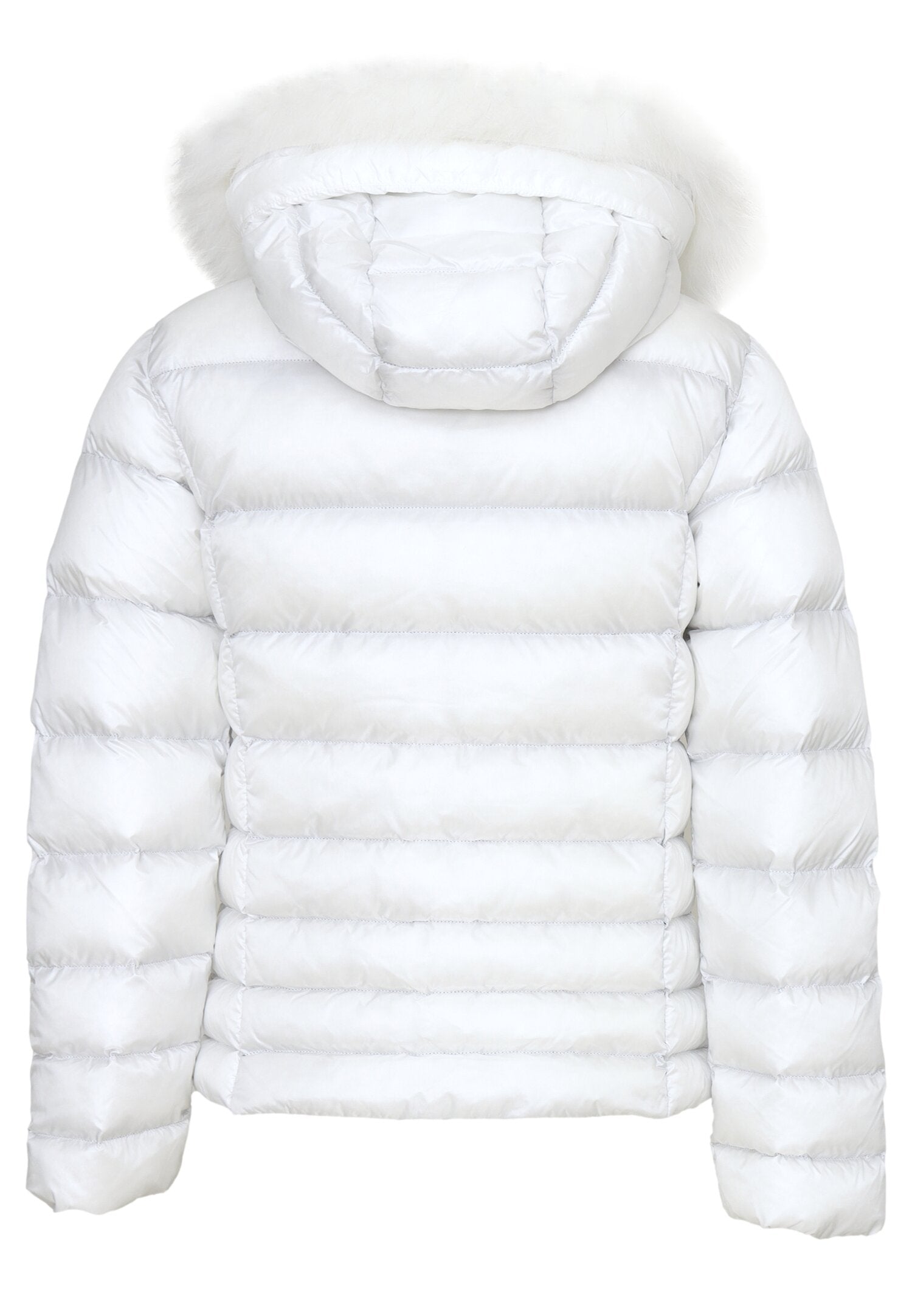 Refrigiwear Giubbotto Bianco Bambina In Nylon Con Pelliccia Invernale AI25
