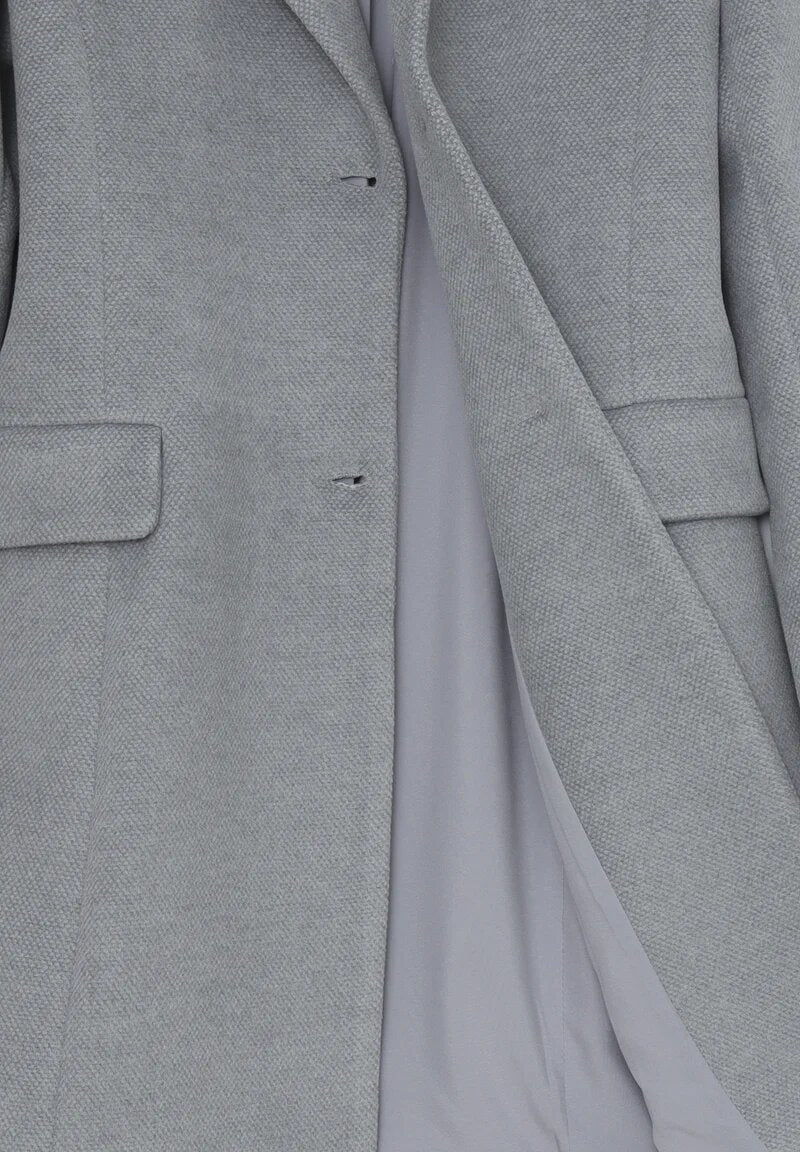 Kocca cappotto classico grigio bambina e ragazza elegante lungo