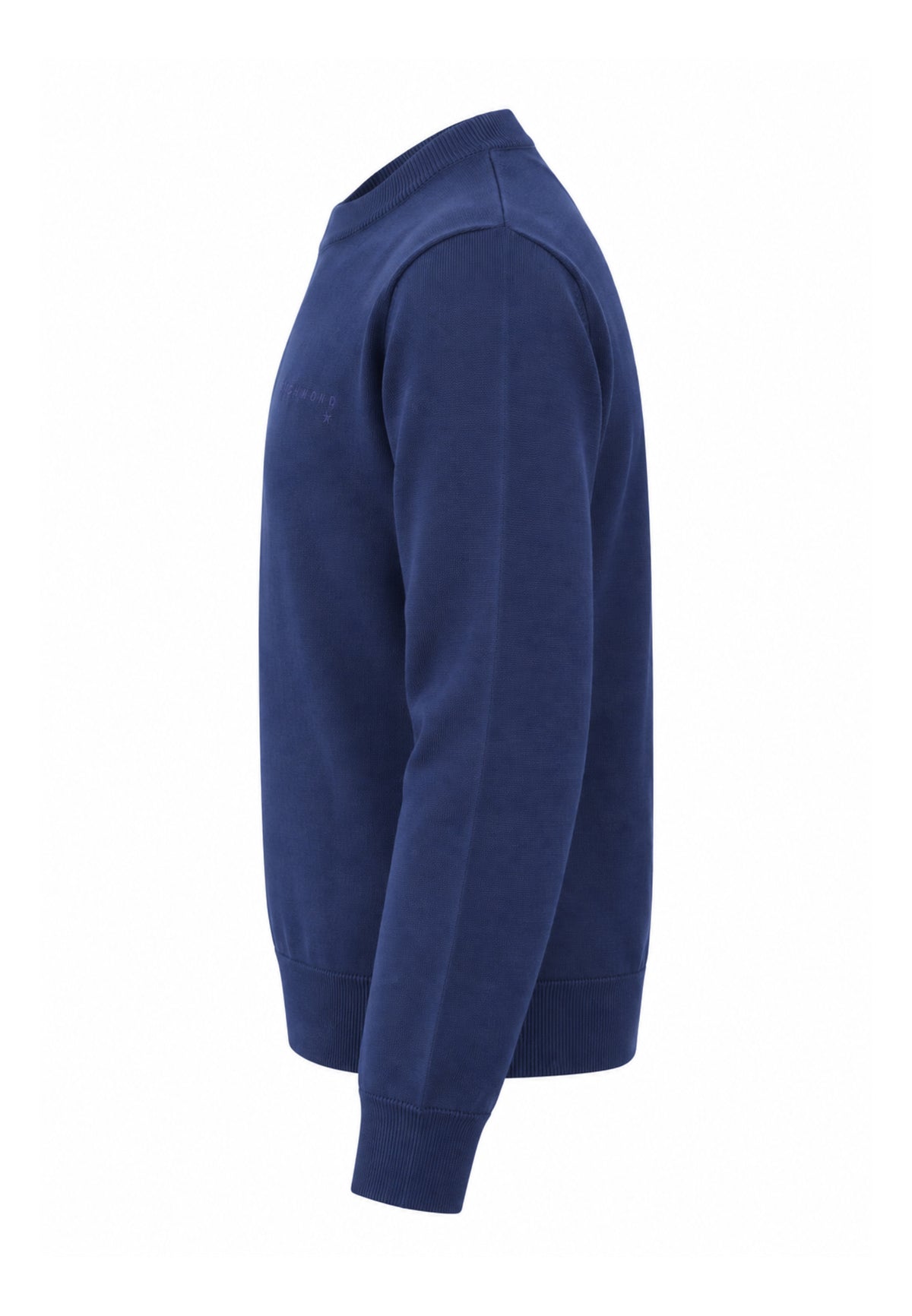 John Richmond maglia BLU IN LANA RASATA CON MINI LOGO Uomo uma26169ma.blu_