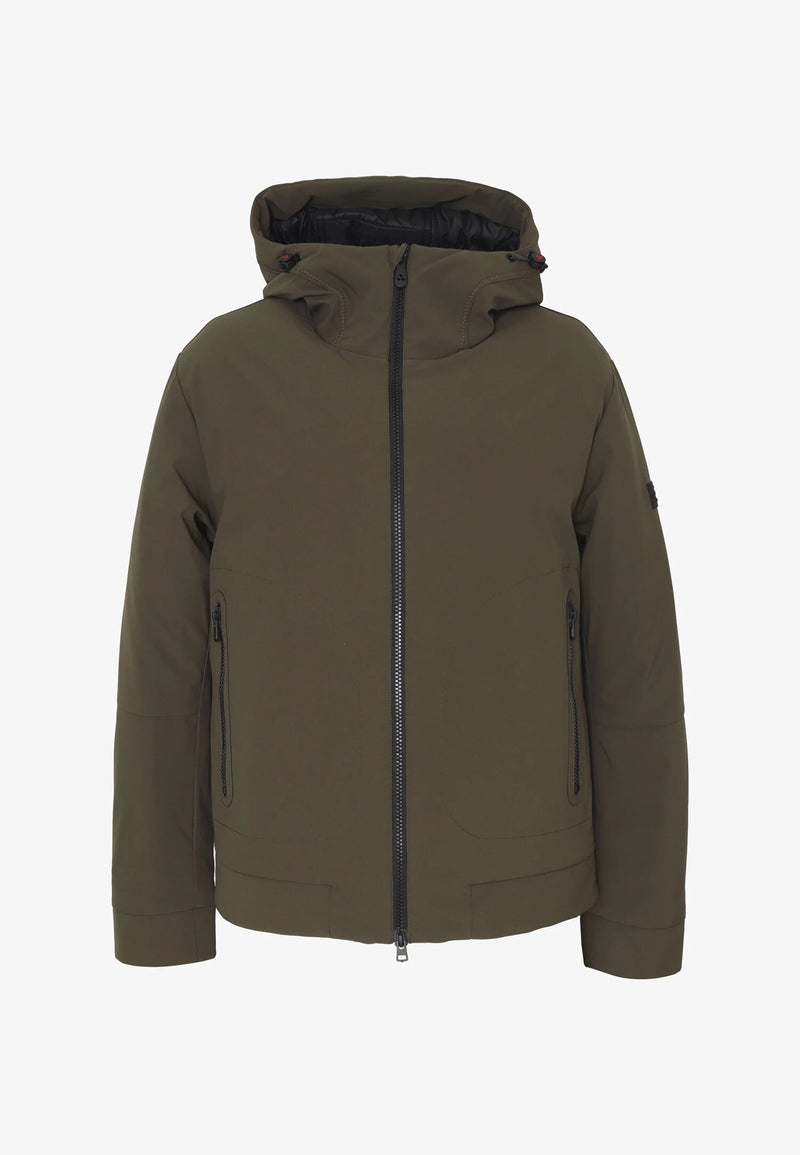 Peuterey giacca bambino verde scuro mezza stagione con cappuccio - VERDE | CammarataMode