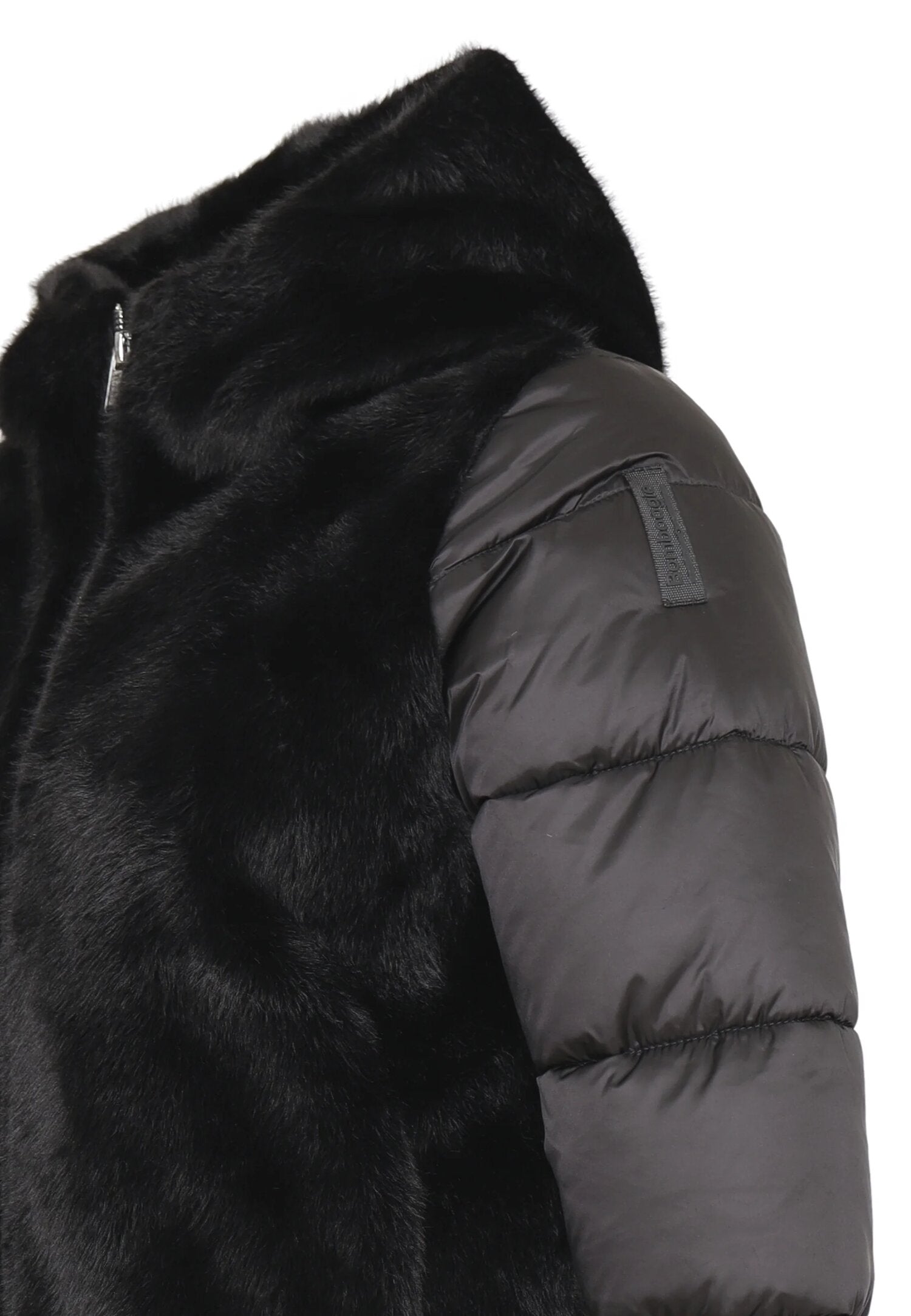 Bomboogie Giubotto Nero Bambina In Nylon Con Pelliccia | Uso Elegante AI25 | CammarataMode