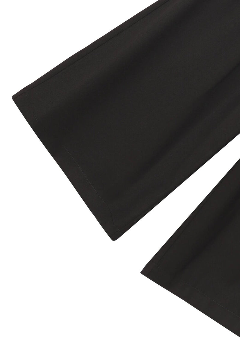 John Richmond pantaloni bambina neri 2-16 anni ampi logo elastico - NERO | CammarataMode
