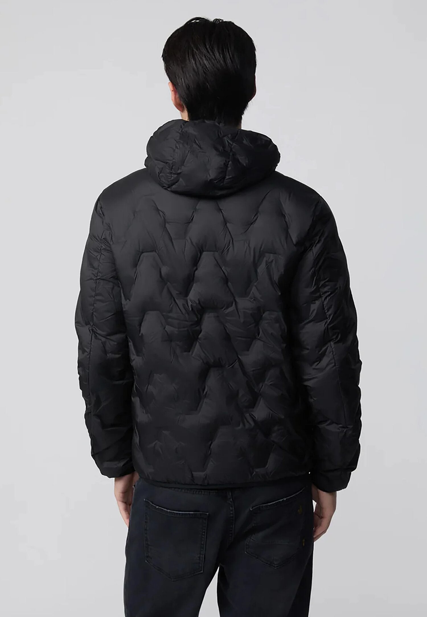 Refrigiwear Giubotto Nero Uomo Bomber In Nylon Con Cappuccio Quotidiano AI25