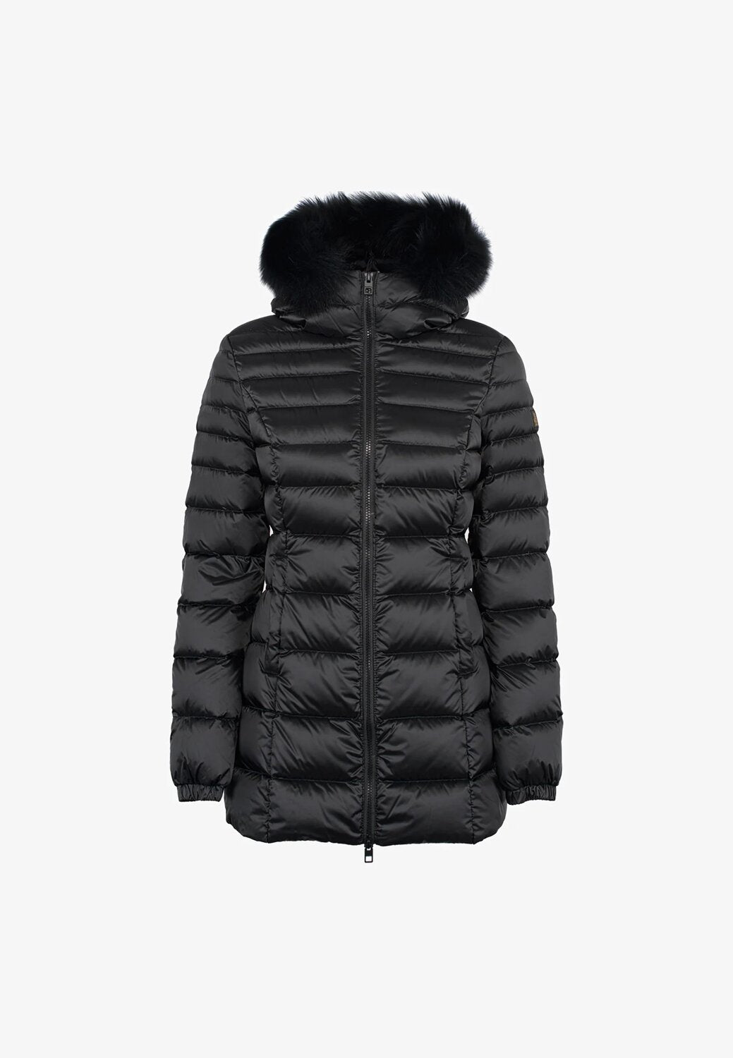 Refrigiwear piumino donna nero lungo con cappuccio imbottito | CammarataMode