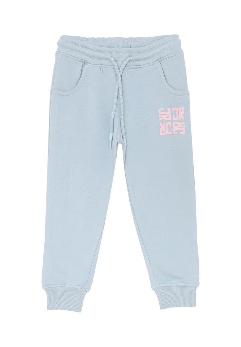 John Richmond completo neonata azzurro stampa rosa 100% cotone