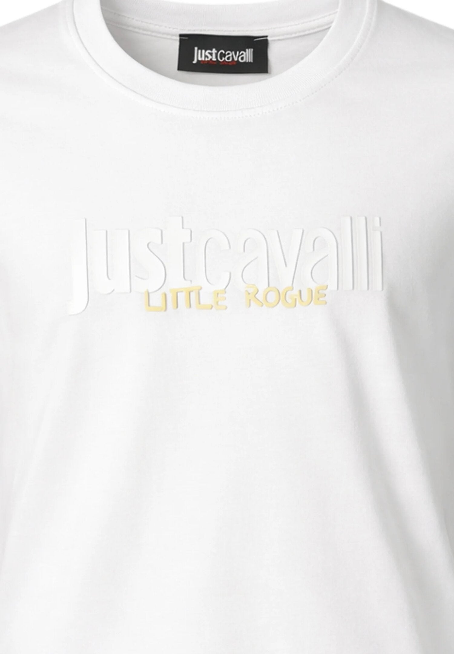 Just Cavalli t-Shirt Bianca Logo Piccolo Nel Davanti Bambino JBP26001TS_