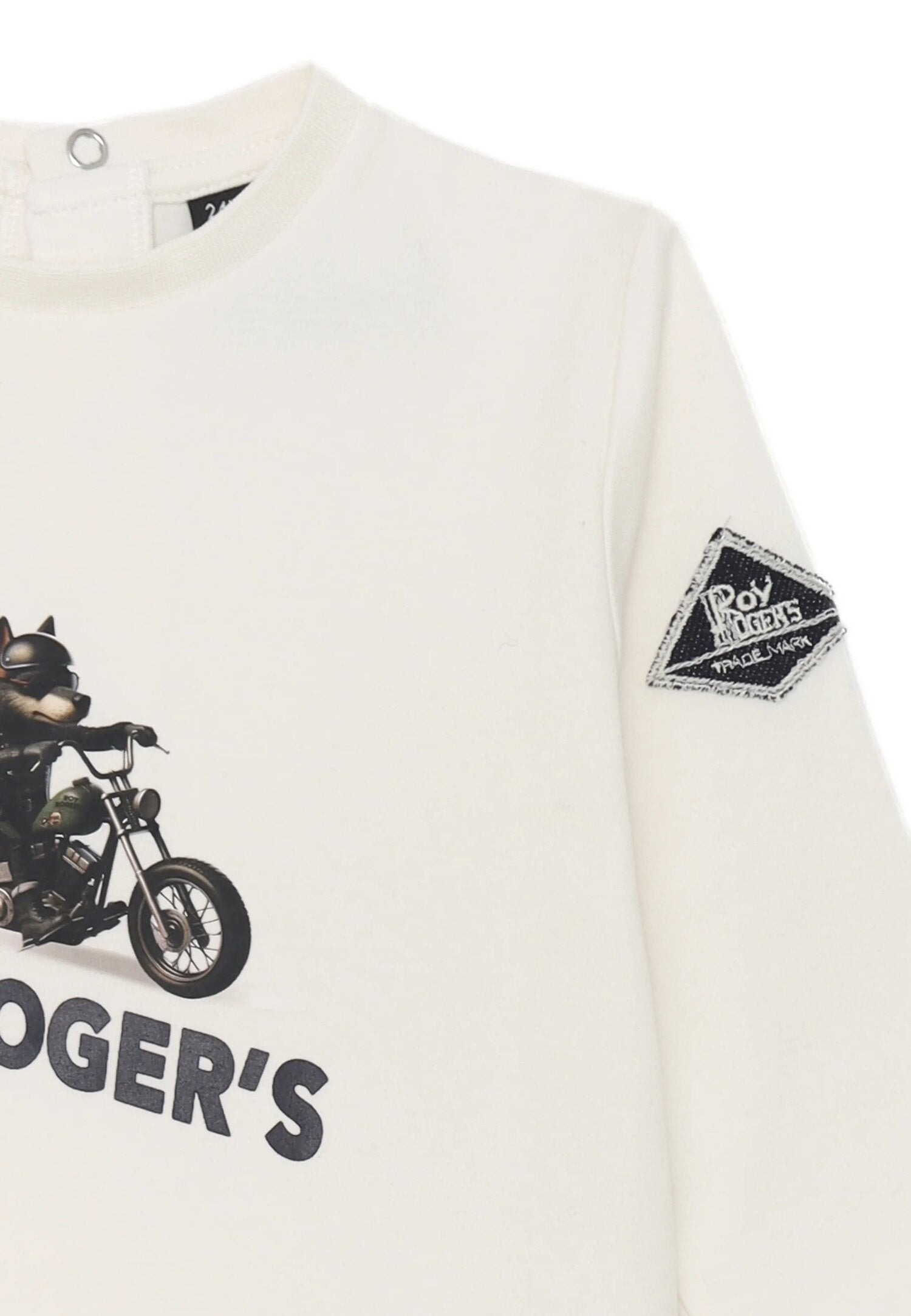 Roy Rogers Maglietta Bambino Wolf Manica Lunga - Off White