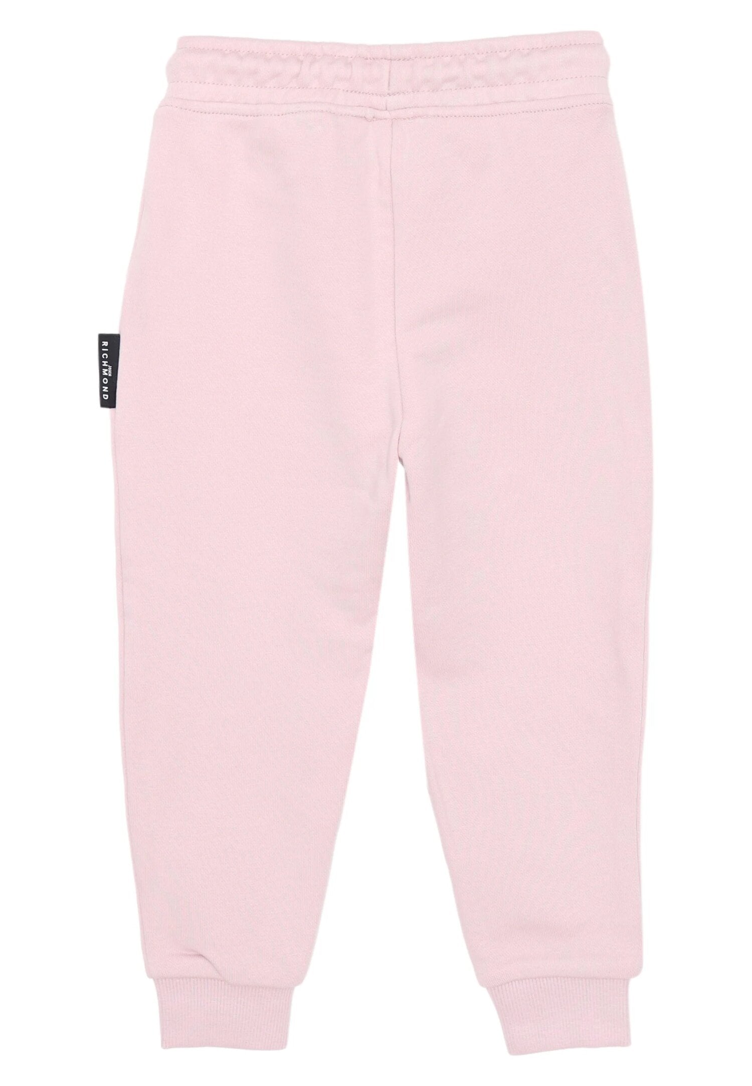 John Richmond Tuta Rosa Glitter Neonata In Cotone Girocollo Sportivo AI25