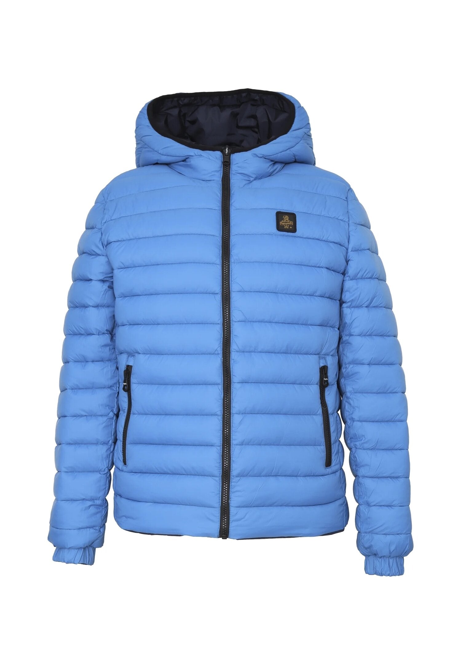 Refrigiwear Giubbotto Blu Bambino In Nylon Con Cappuccio Reversibile AI25