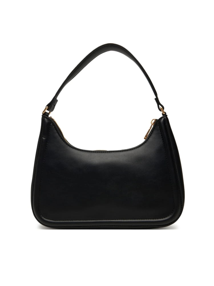 Calvin Klein borsa nera donna in ecopelle a spalla logo sul davanti