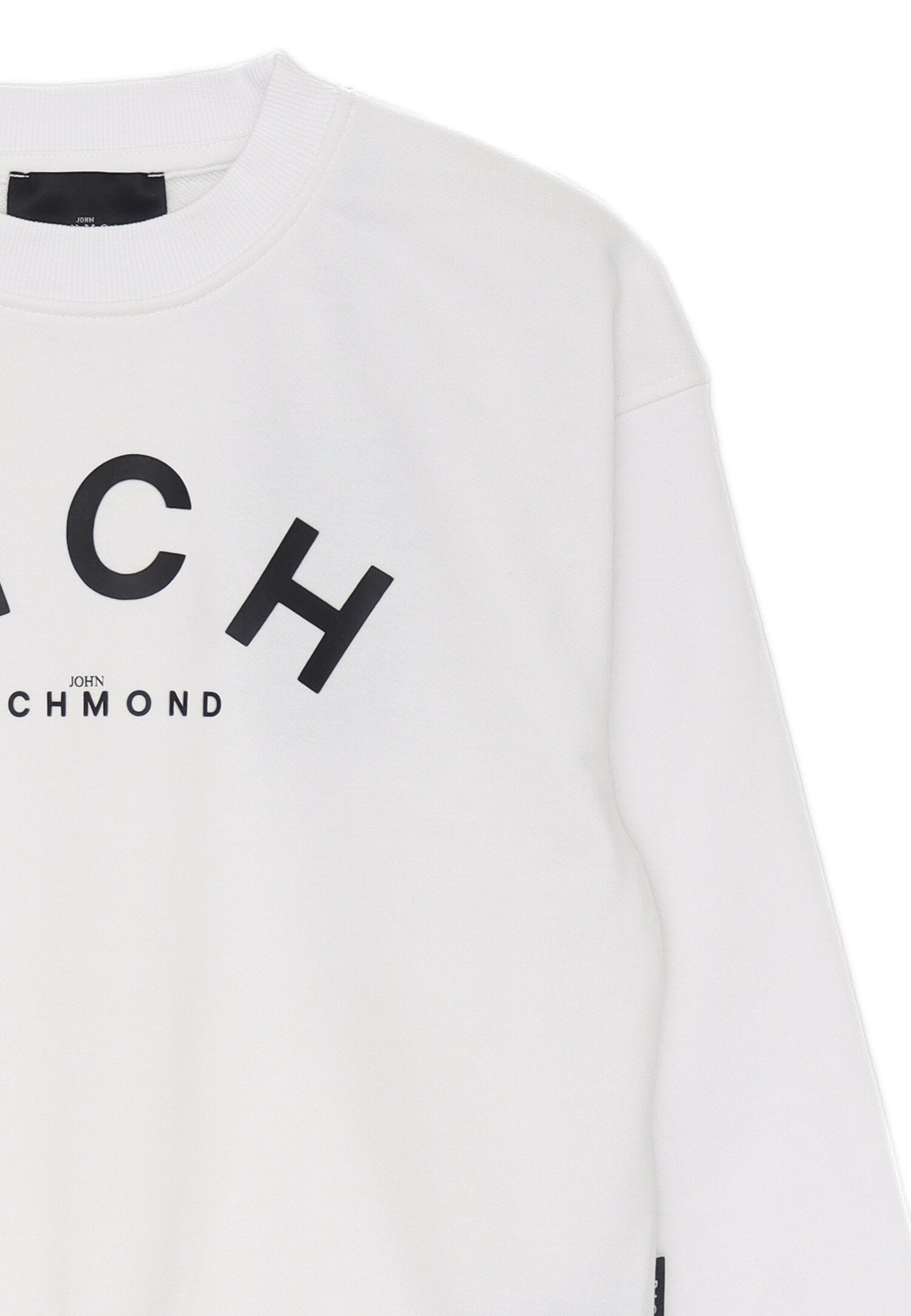 John Richmond felpa bambino e ragazzo bianca cotone logo frontale | CammarataMode