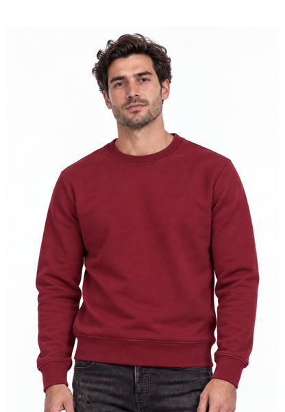 John Richmond FELPA BORDEAUX A GIROCOLLO CON MINI LOGO Uomo UMA26030FE.BORDò_