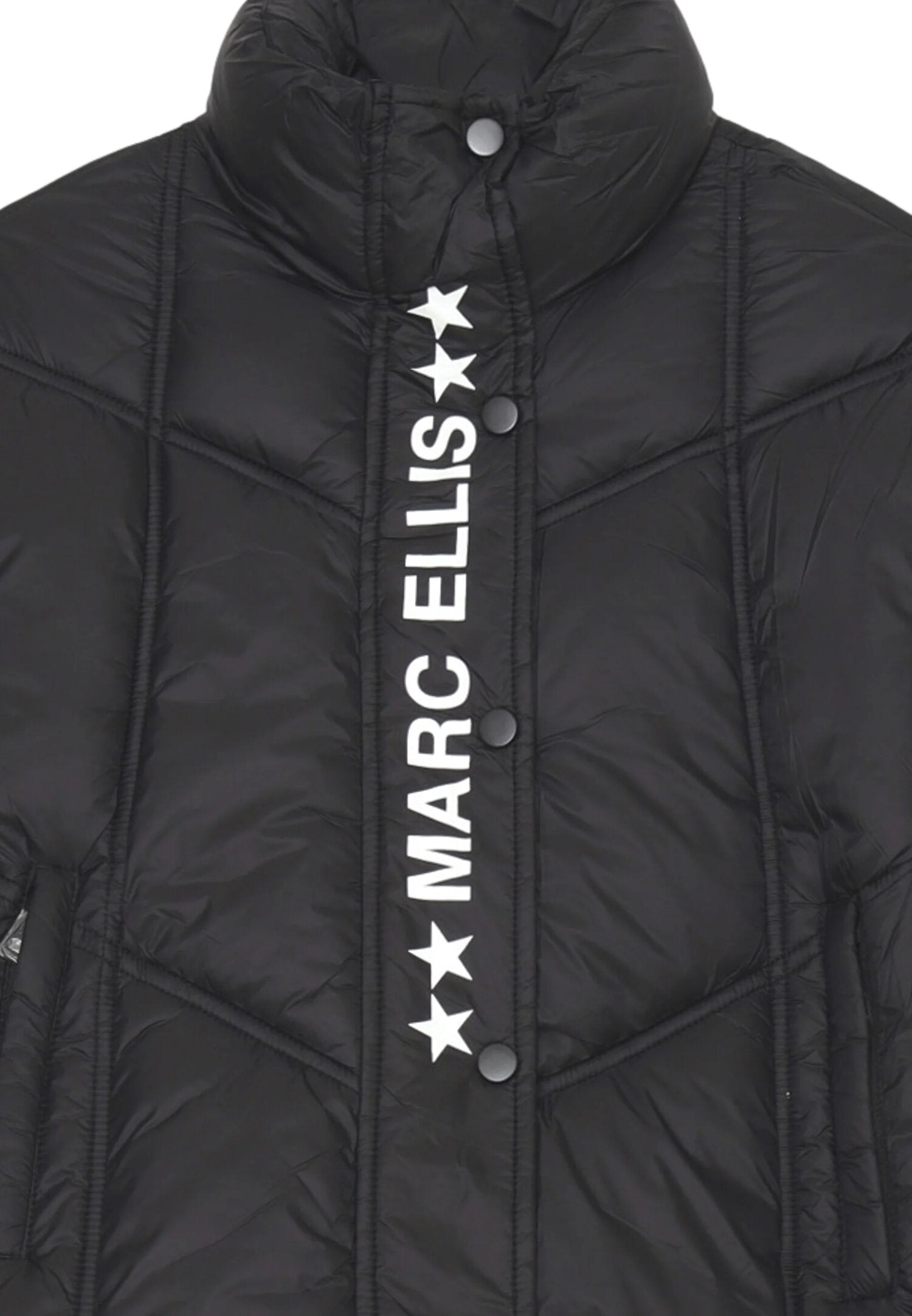 Marc Ellis Giubbotto Nero Bambina In Nylon Collo Alto Quotidiano AI25