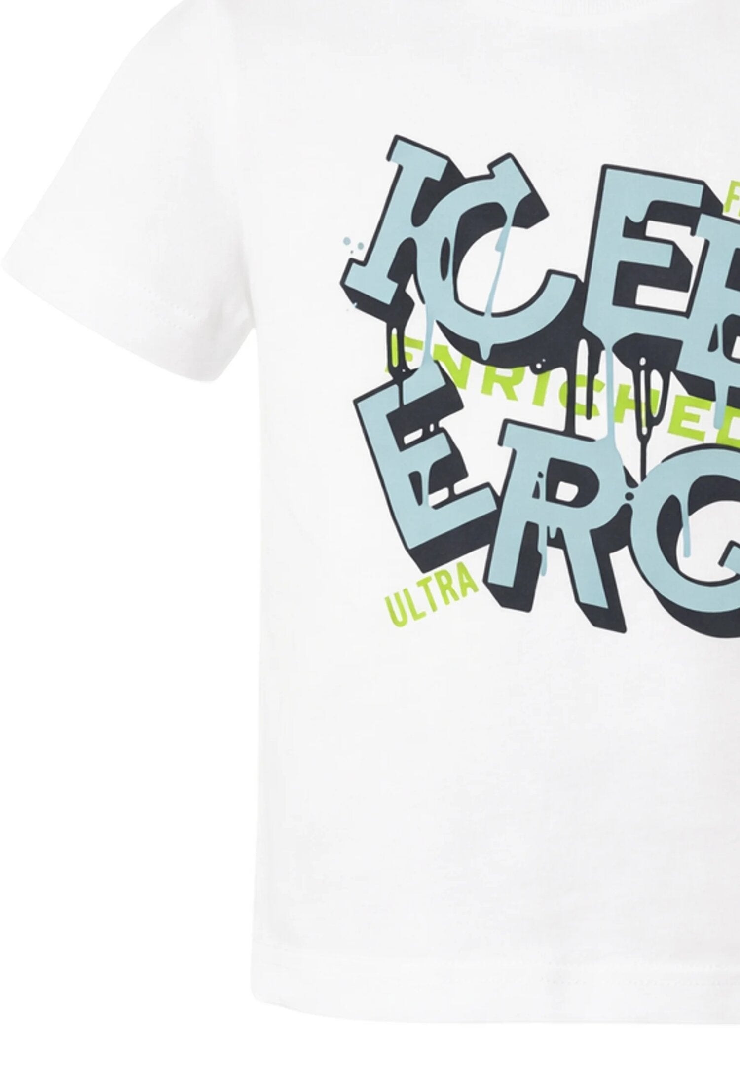 Icebergs Tshirt Bianca Con Logo Graffiti Neonato TSICE6122B_