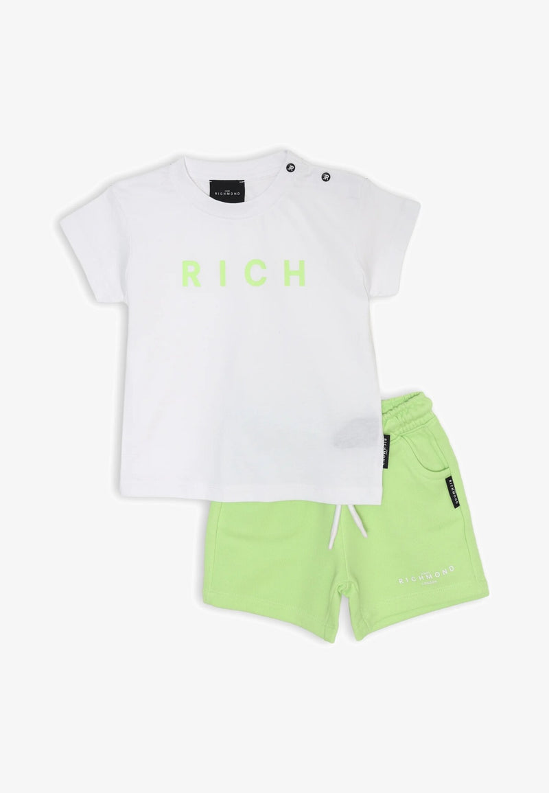 John Richmond White and Green Set - Baby Spring Summer - VLIME | CammarataMode