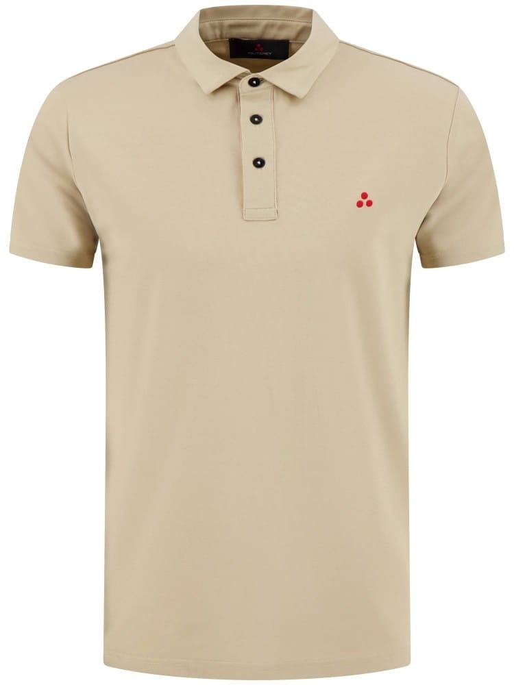 Peuterey polo beige uomo logo sul petto