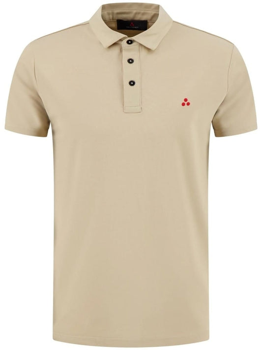 Peuterey polo beige uomo logo sul petto