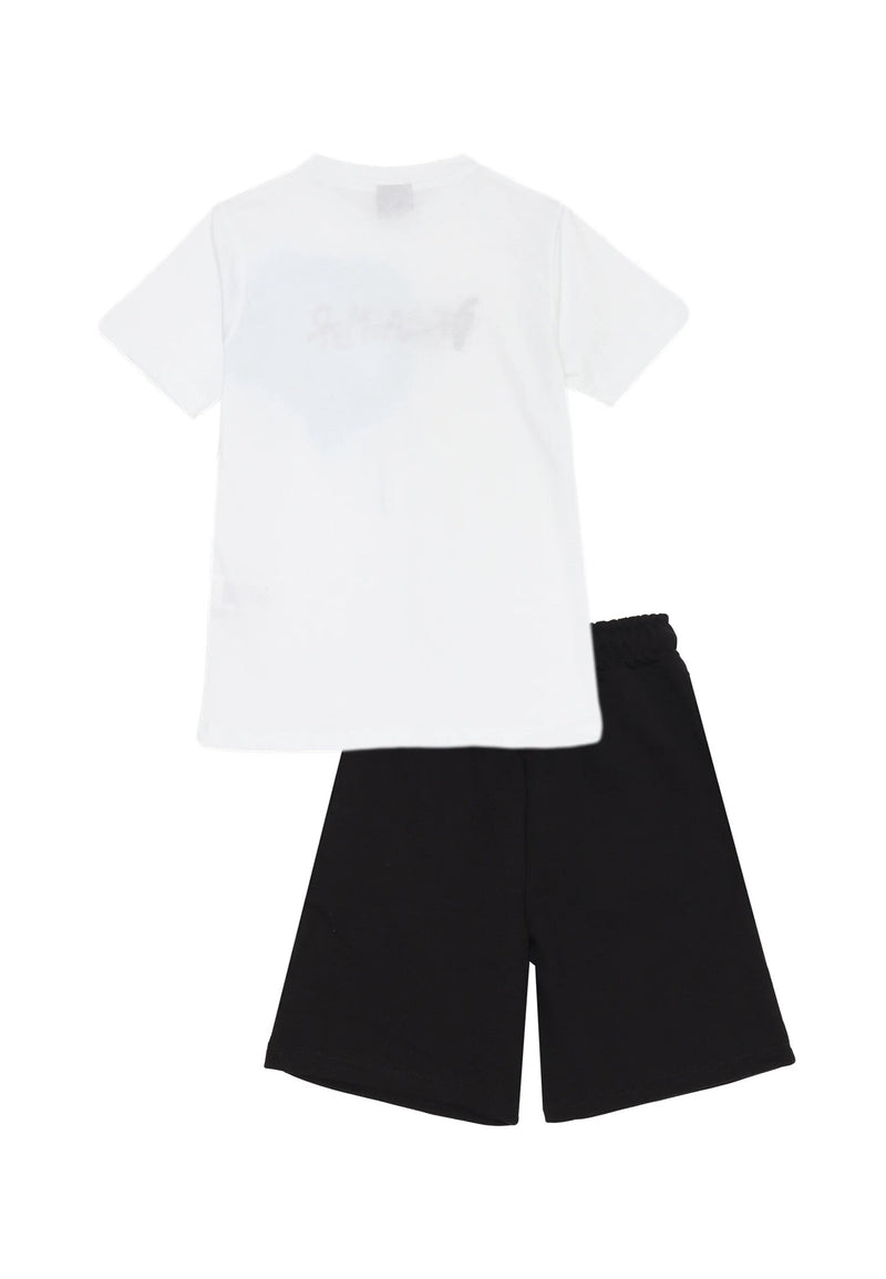 Disclaimer Off White Black Kids Sports Set 8-16 Years Blue Print - WHITE | CammarataMode