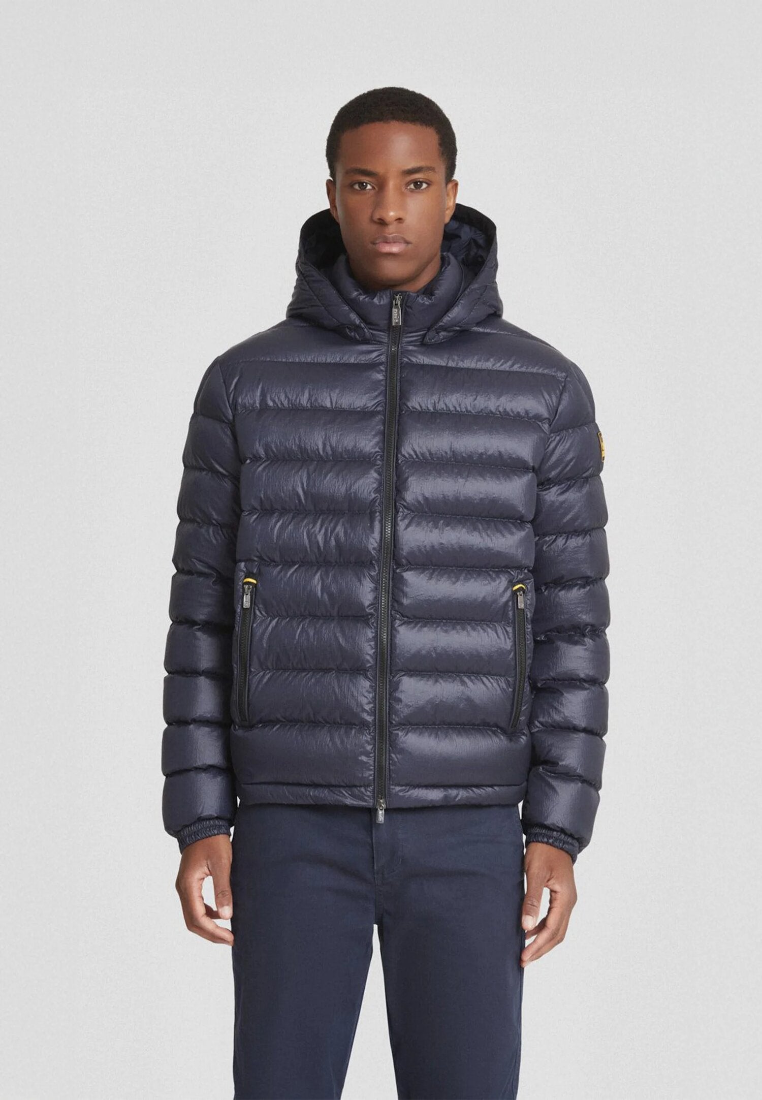 Ciesse Piumini Giubbotto Nero Uomo In Nylon Con Cappuccio Invernale AI25