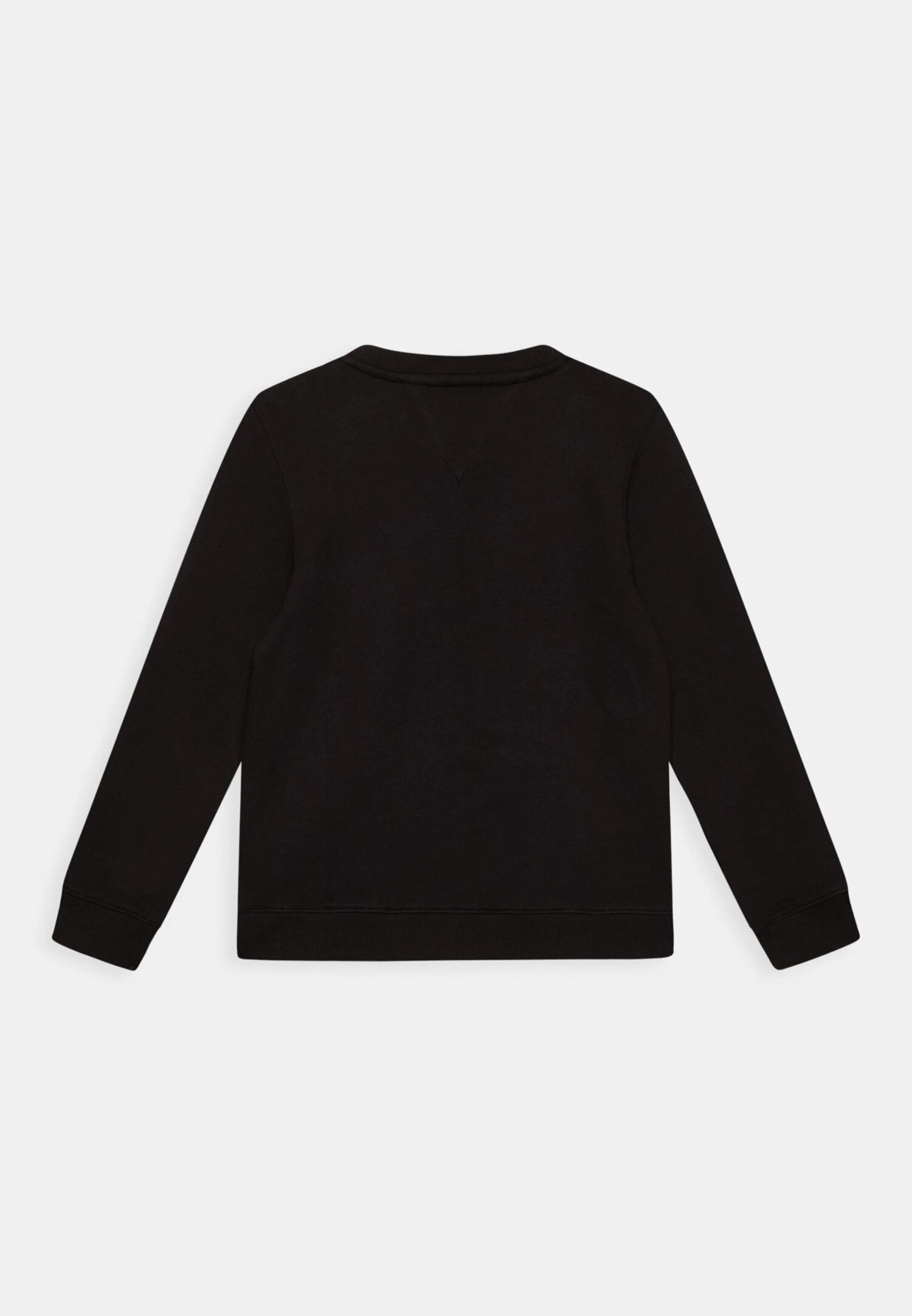 Tommy Hilfiger Felpa Nera Con Logo Centrale Bambino KS0KS00212BDS_