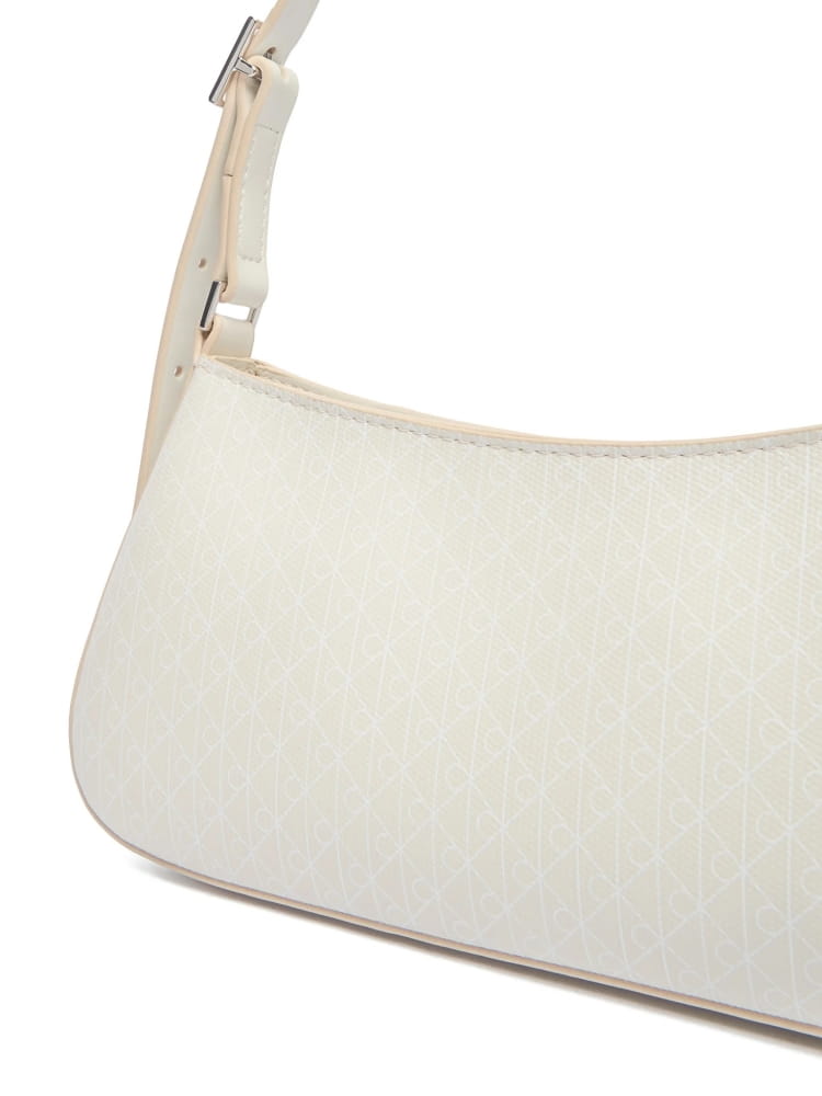 Calvin Klein borsa ecru donna logo all over | Misure: 27 x 13 x 5cm