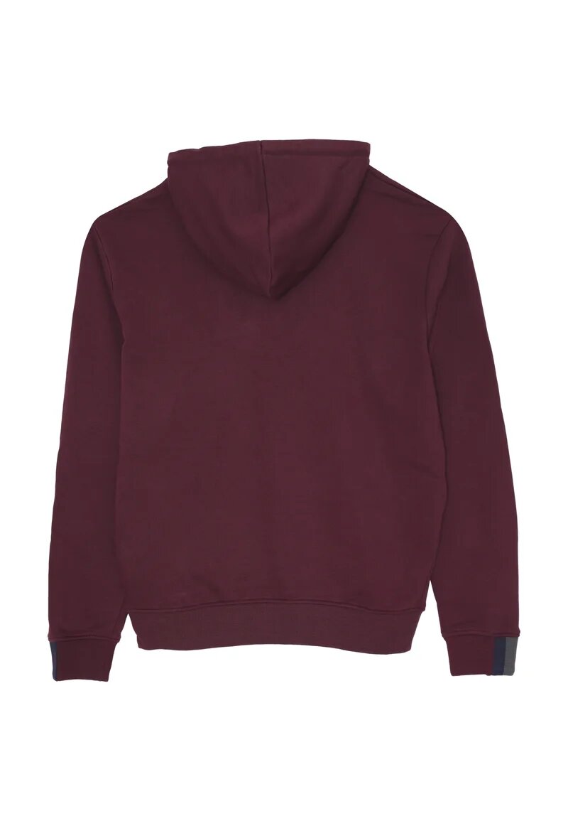 John Richmond felpa uomo berry con cappuccio in cotone logo ricamato - BORDÒ | CammarataMode